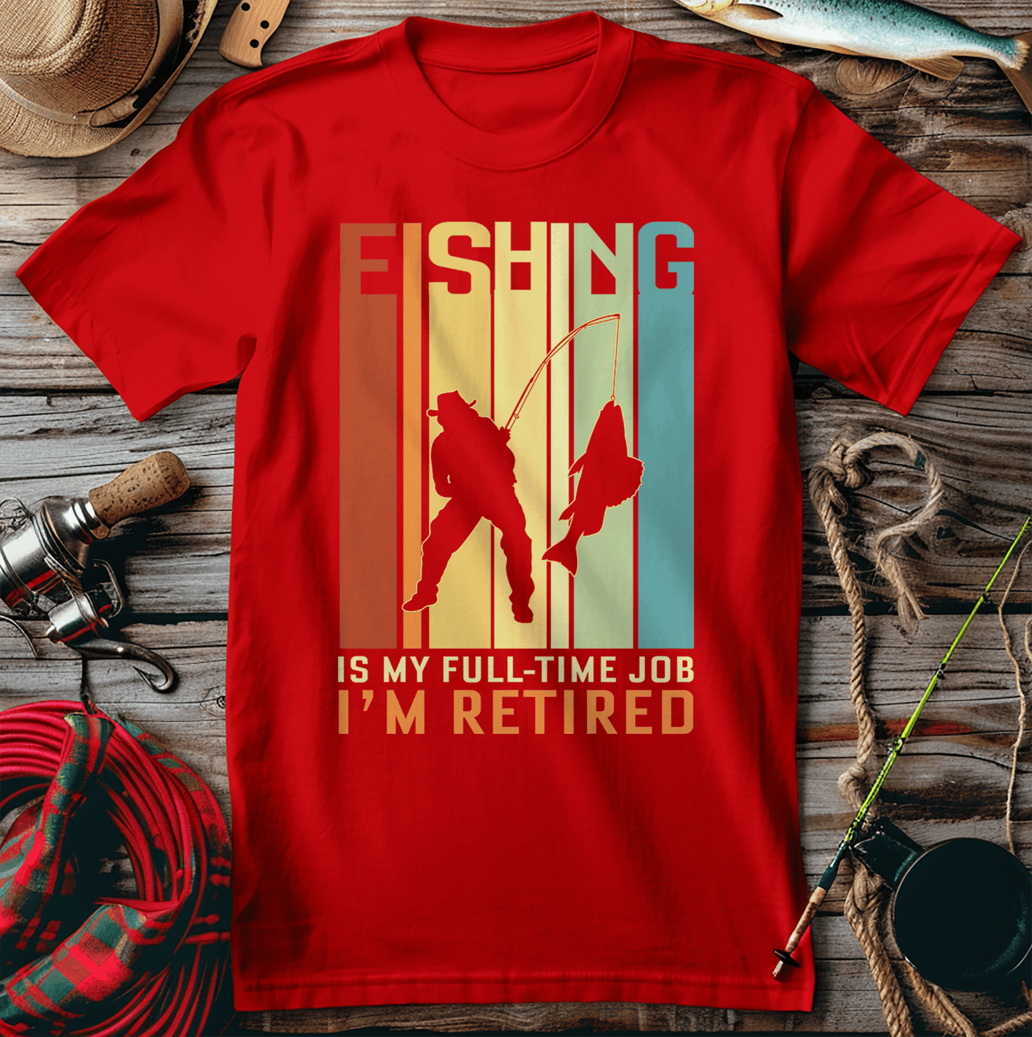 Fishing Is my Job Retired T-Shirt