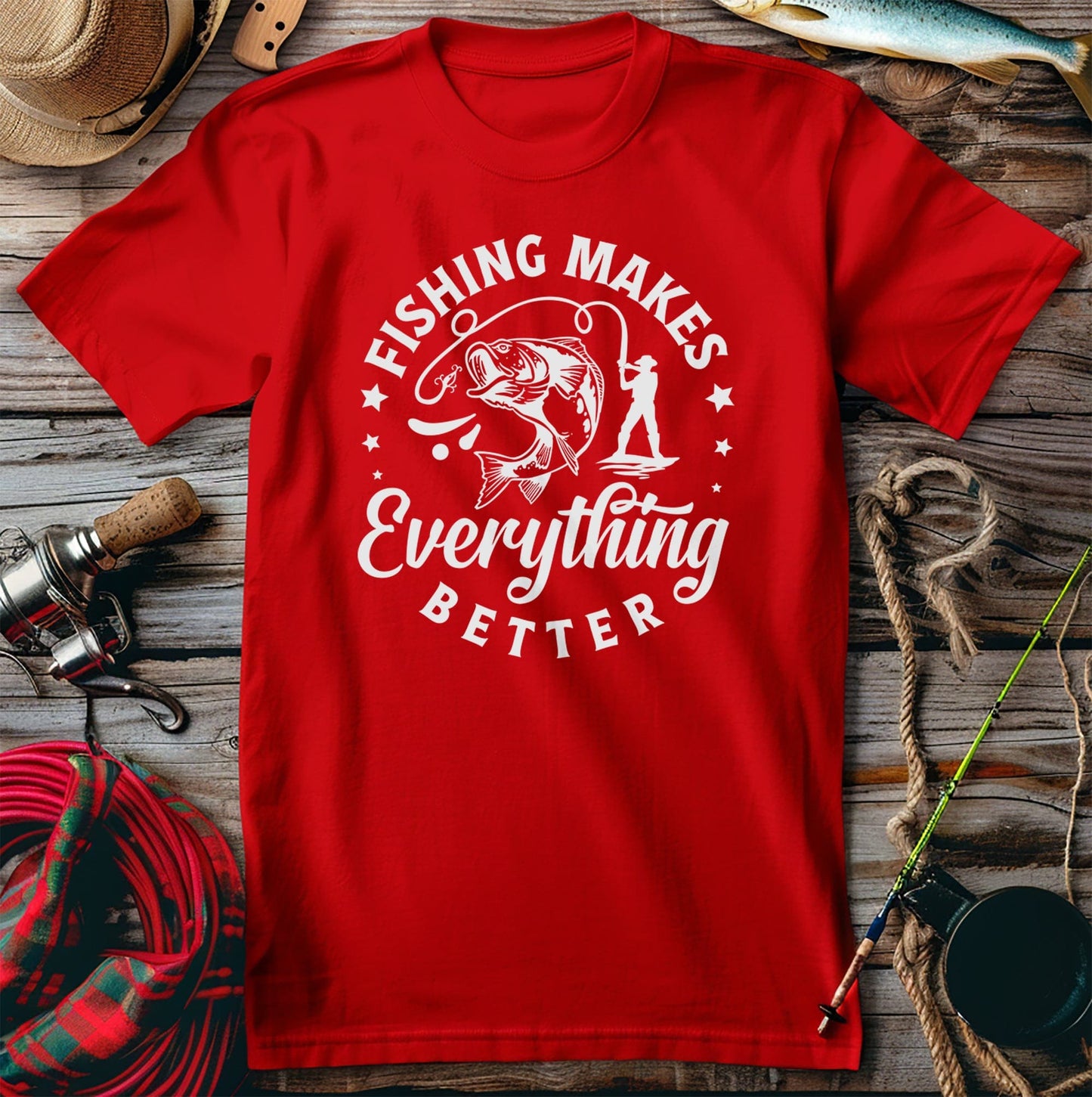 Fishing Makes T-Shirt