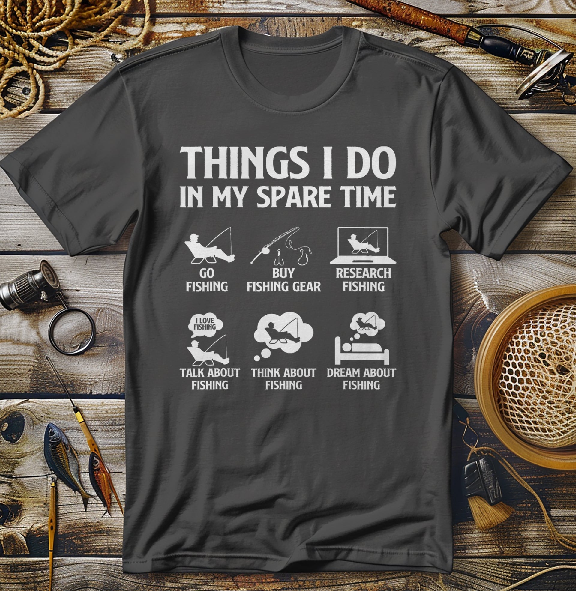 Things I Do In My Spare Time Fishing 50 T Shirt – OhMyCod