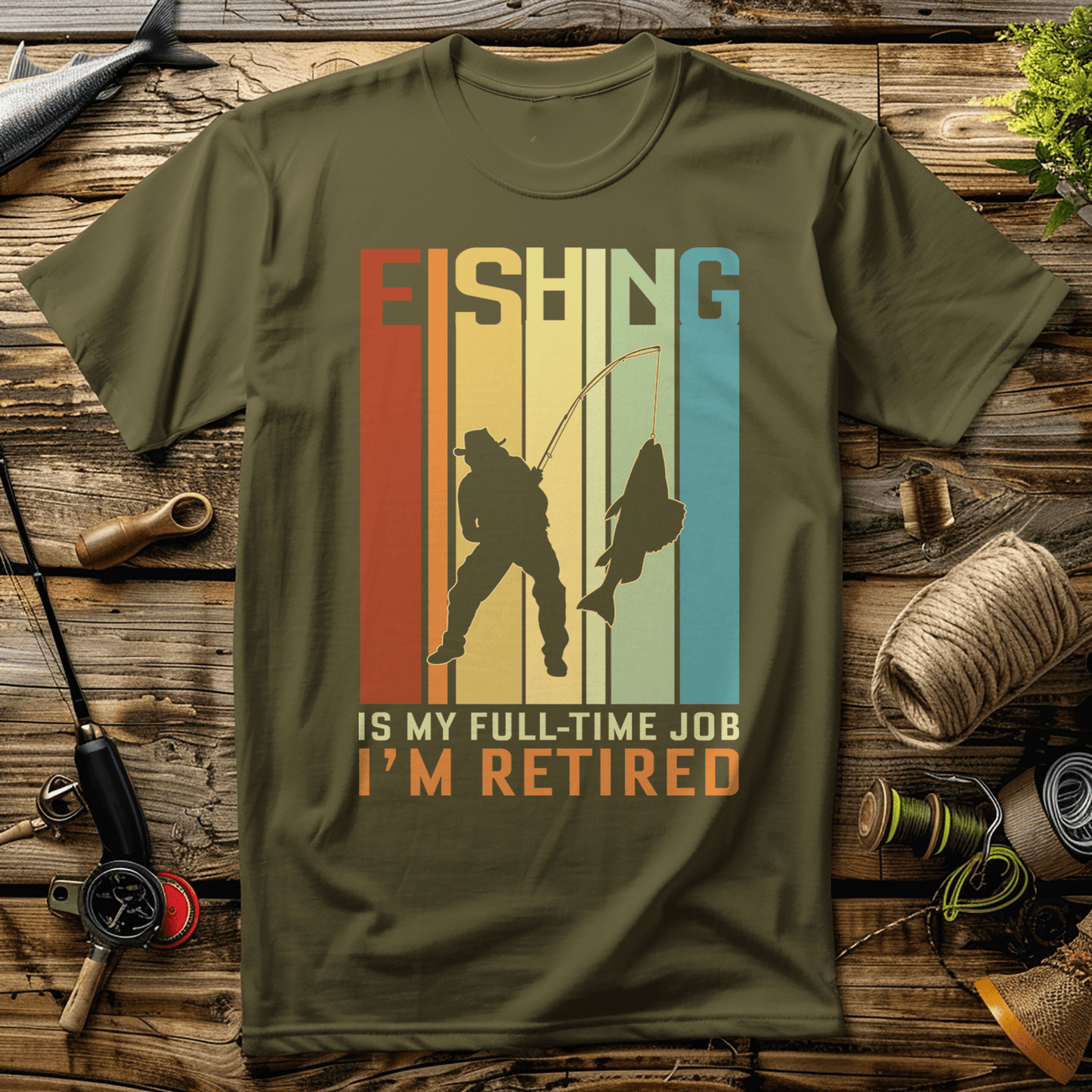 Fishing Is my Job Retired T-Shirt