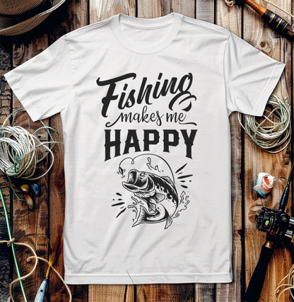 Fishing Makes Me T-Shirt